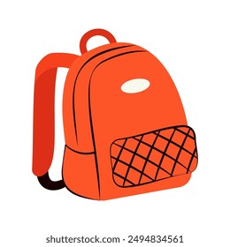 Back to school. School backpack icon. Flat design illustration