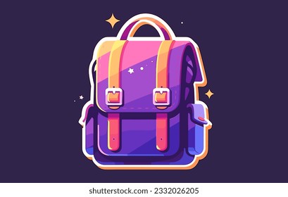 Back to school Backpack icon illustration,Back to school Backpack icon,School Backpack illustration, Back to school