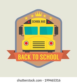 Back to School Badge Vector Illustration