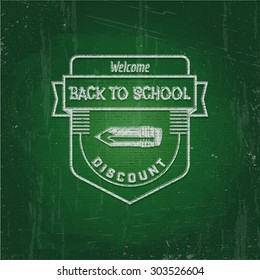 Back to School badges logos and labels It can be used for design, school food sales, and discounts