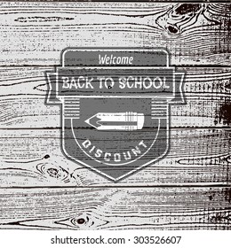 Back to School badges logos and labels It can be used for design, school food sales, and discounts
