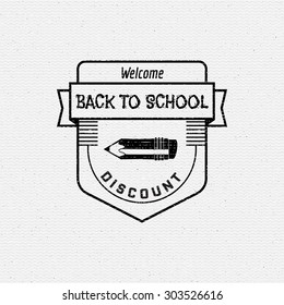Back to School badges logos and labels It can be used for design, school food sales, and discounts