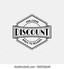 Back to School badges logos and labels It can be used for design, school food sales, and discounts