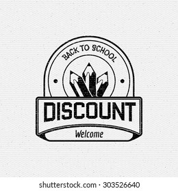 Back to School badges logos and labels It can be used for design, school food sales, and discounts