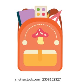 back to school bag accessories icon isolated