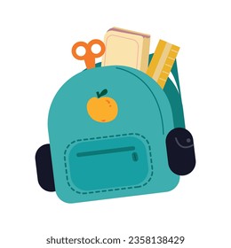 back to school bag icon isolated