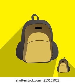 Back to school, school bag vector