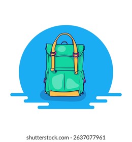 Back to school. School bag vector illustration for back to school campaign design. backpack template in cartoon design