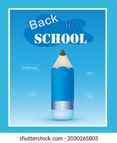 De vuelta a la escuela. Cartel, tarjeta, afiche, ilustración vectorial. Diseño minimalista de dibujos animados. Monocromo. 