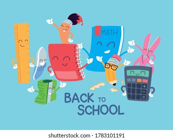 zurück zum Schulbanner, bunter Zurück zur Schule, Vektorgrafik-Design