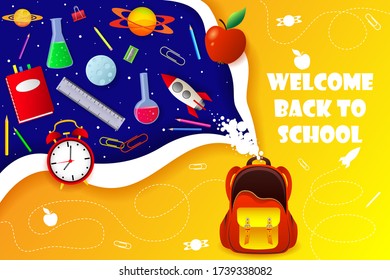 Back to school banner. Colorful back to school templates for invitation, poster, banner, promotion,sale etc. 