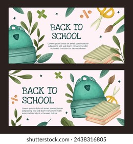 Back to school banner design