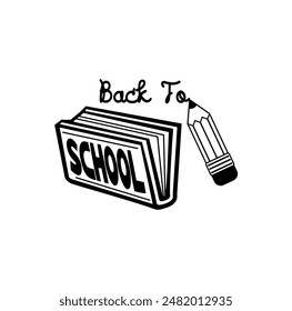 Volver a la escuela Diseño de Anuncio Ilustración Vector eps formato adecuado para sus necesidades de diseño ilustración de logotipo animación etc
