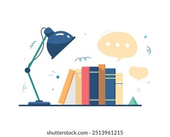 De volta ao banner da escola. Plano de fundo da educação. vetor de ilustração de design plano