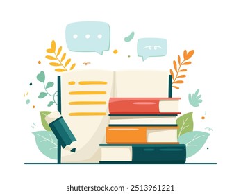 Back to school banner. Education background. flat design illustration vector