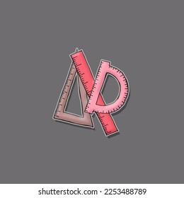 Back to school banner flat education elements sketch