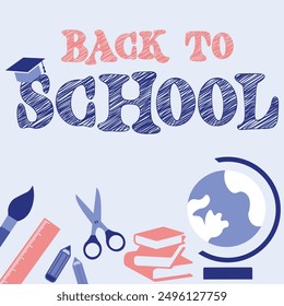 Back to school banner ,Back to school illustration poster . Vector