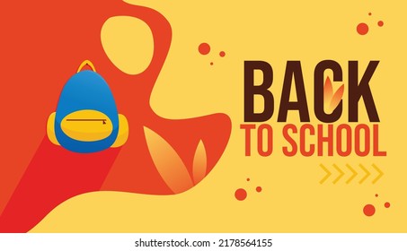 back to school banner illustration vector