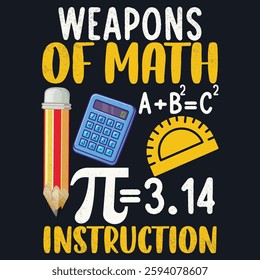 Back to school banner with math or geometry textbook, ruller, calculator, digits, glasses 3d cartoon illustration. Vector concept for website, banner or presentation