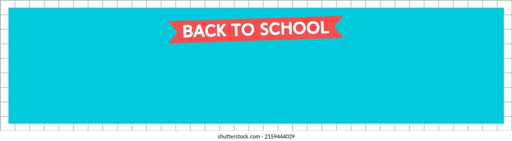 Back to school banner for party, sale. Vector 10 eps