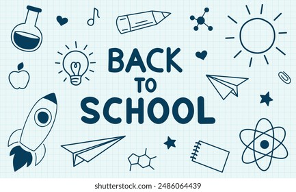 Back to school banner, poster