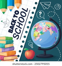 Back to school banner, poster