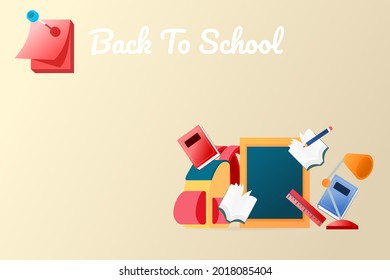 Back to school banner premium vector suitable for multiple purpose 