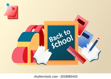 Back to school banner premium vector suitable for multiple purpose 