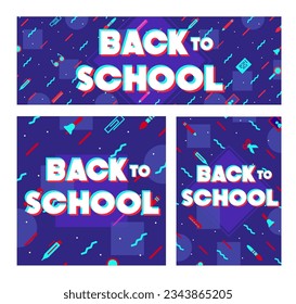Cartel de regreso a la escuela y tipografía moderna