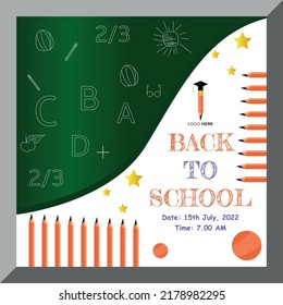 Back To School Banner- Social Media Banner- Social Media Post- Flyer Design- Vector Illustration