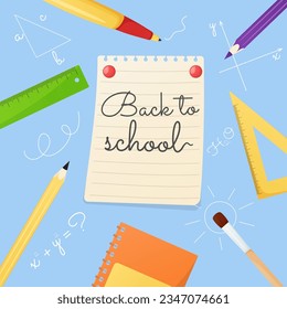 Back to school banner , social media post concept