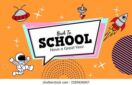 volver a la escuela con un icono de dibujos animados. diseños lindos para los niños
