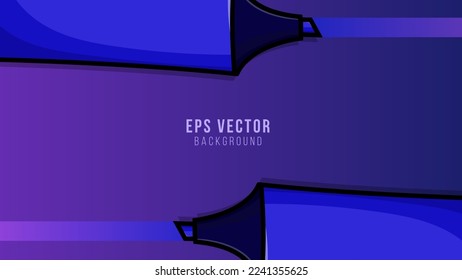 Back to School banner, stationery objects and office supplies on the blue background