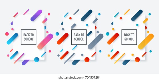 Back to school banner. Stock vector eps 10
