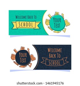 back to school banner template