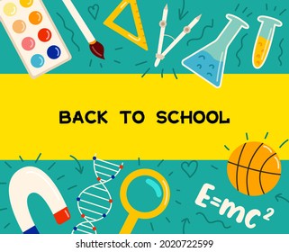 Back to school banner template
