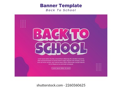 back to school banner template