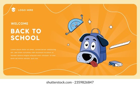 Back to school banner template