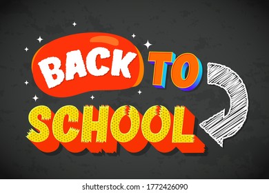 Back School Banner Typography Stock Vector (Royalty Free) 1772426090 ...