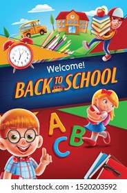 BACK TO SCHOOL BANNER VECTOR