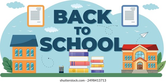 Back To School banner - Vector