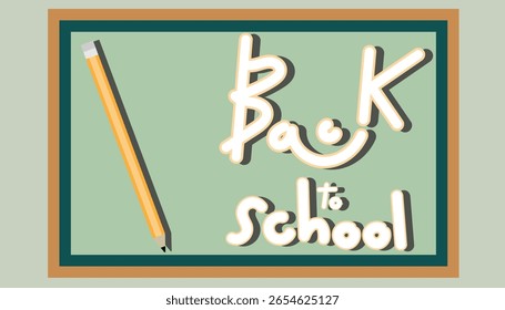 Volver a la escuela Vector de Anuncio de diseño plano