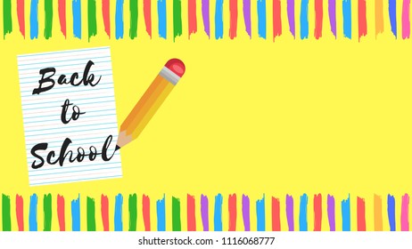 Back to school banner. Vector illustration