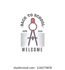 Back to school banner . Vector illustration.
