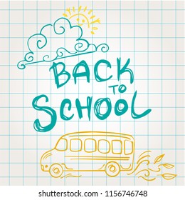 Back to school banner. Vector illustration. 