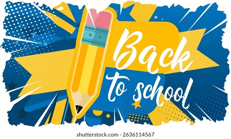  Anuncio de regreso a la escuela — Ilustración vectorial