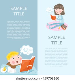 Back to school banner vector illustration. Concept icons of education and learning. Knowledge sign.