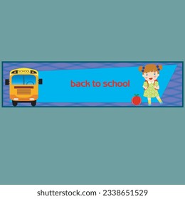 Back to School Banner Vector Template