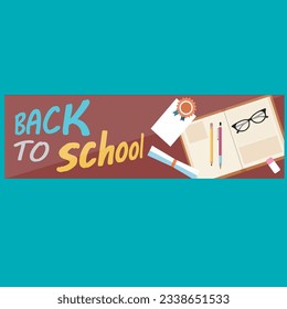 Back to School Banner Vector Template