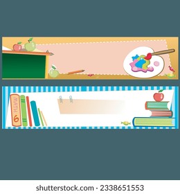 Back to School Banner Vector Template